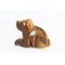 Handmade Natural tiger's eye gemstone dog figure Decorative gift item K 5